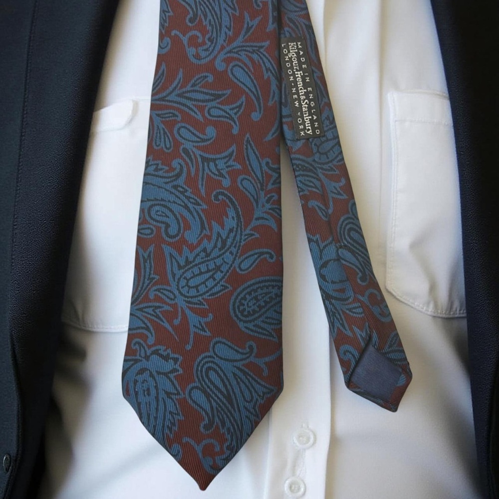 Vintage Kilgour, French & Stanbury Necktie Handmade in England